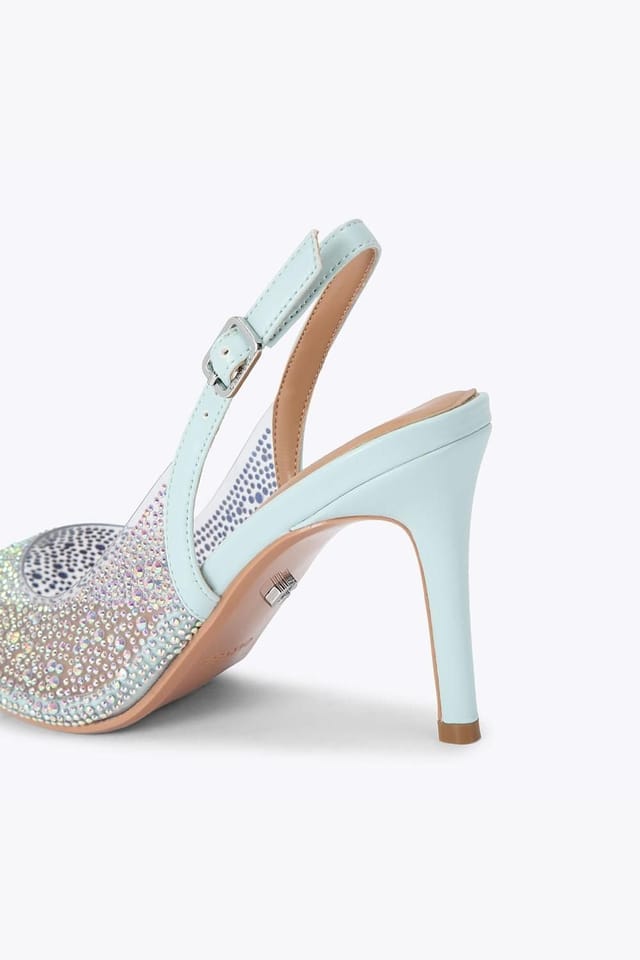 Carvela Carvela Women's 'Positano Vinyl Sling Back' Heels in Turquoise - 3