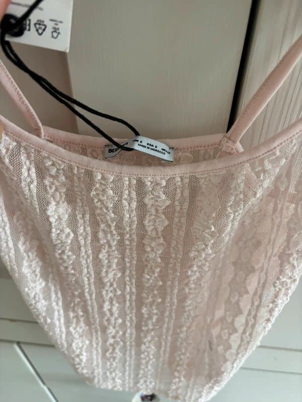 Bershka Bershka pink lace tank top