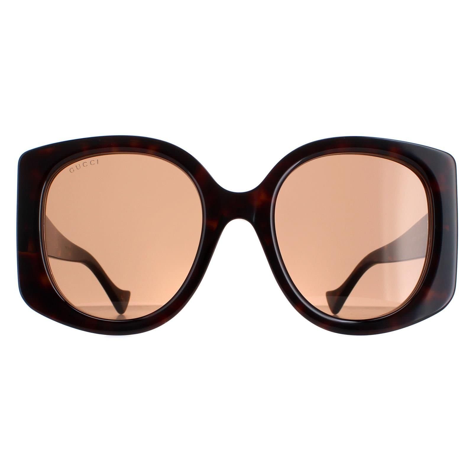 Gucci Gucci Women's Round Dark Havana Brown GG1257S