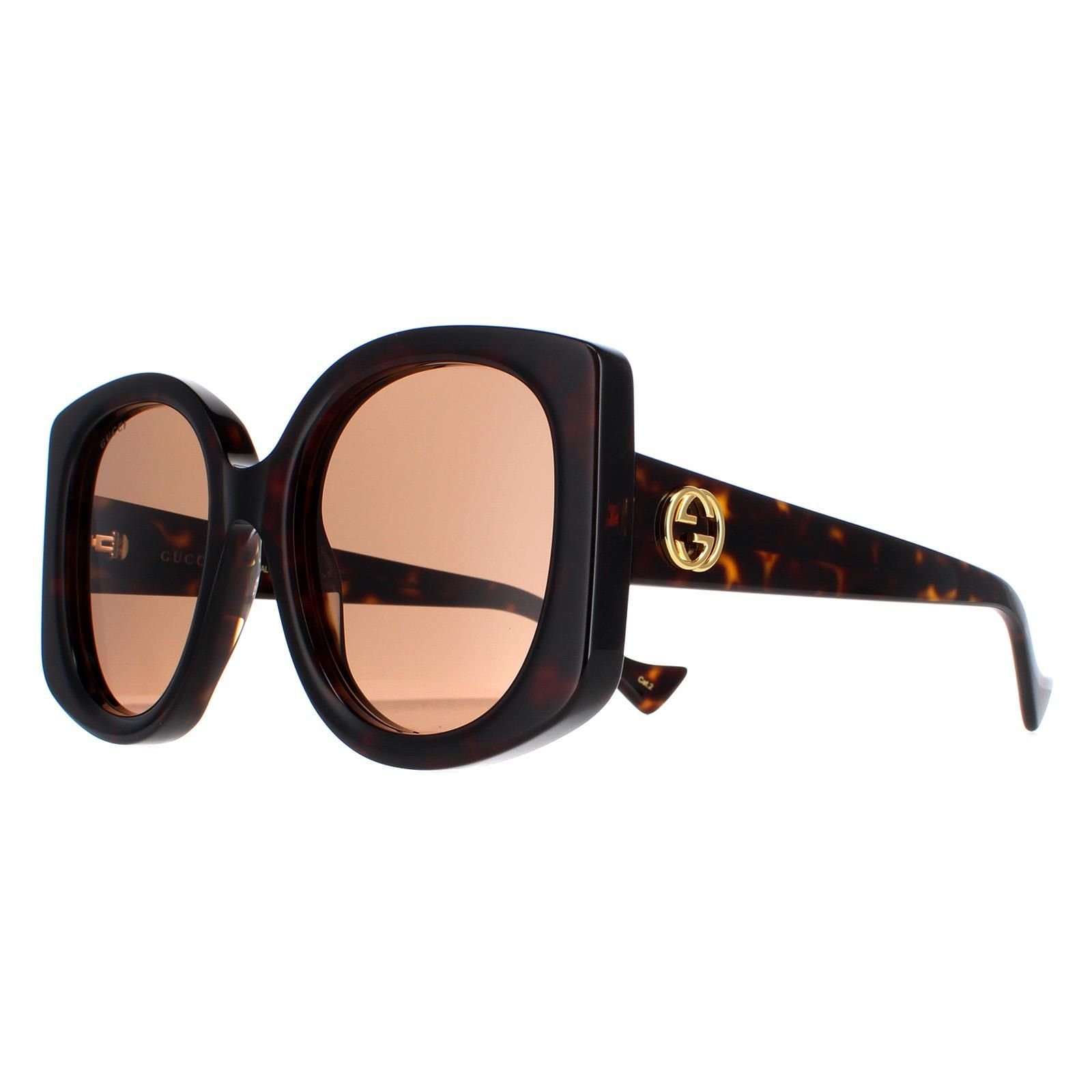 Gucci Gucci Women's Round Dark Havana Brown GG1257S - 2