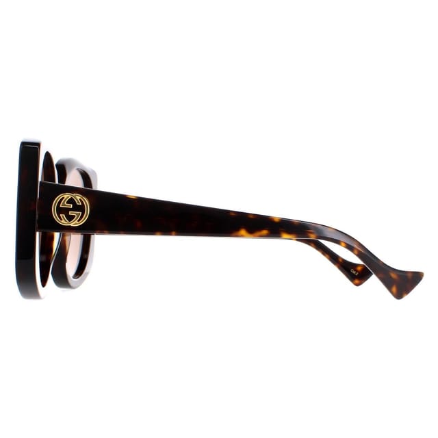 Gucci Gucci Women's Round Dark Havana Brown GG1257S - 3
