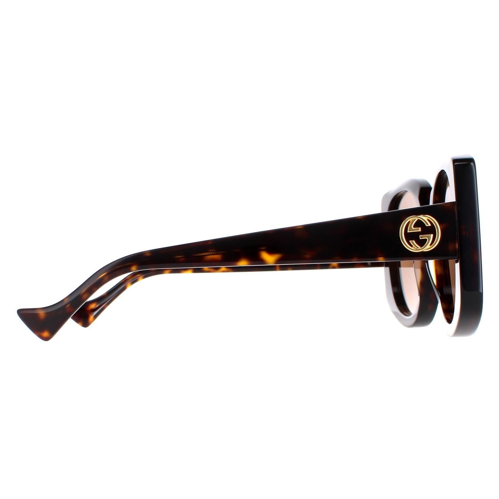 Gucci Gucci Women's Round Dark Havana Brown GG1257S - 4