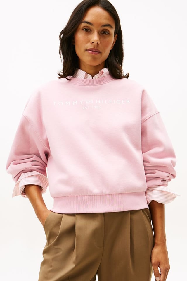 Tommy Hilfiger Tommy Hilfiger Women's Corp Logo Modern Sweatshirt Pink - 2