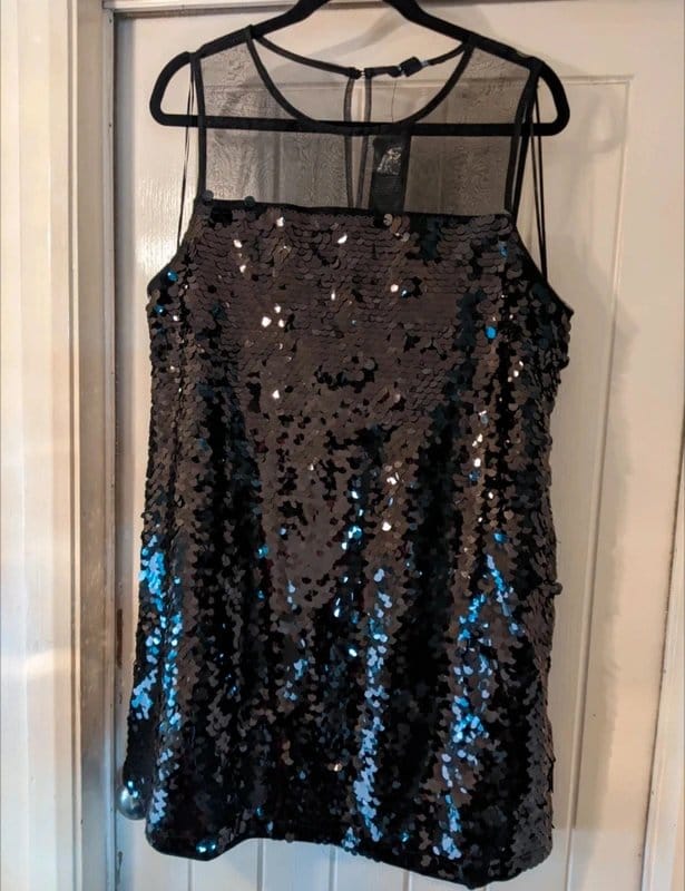 New Look New look sequin embellished mini dress size 18 - 1