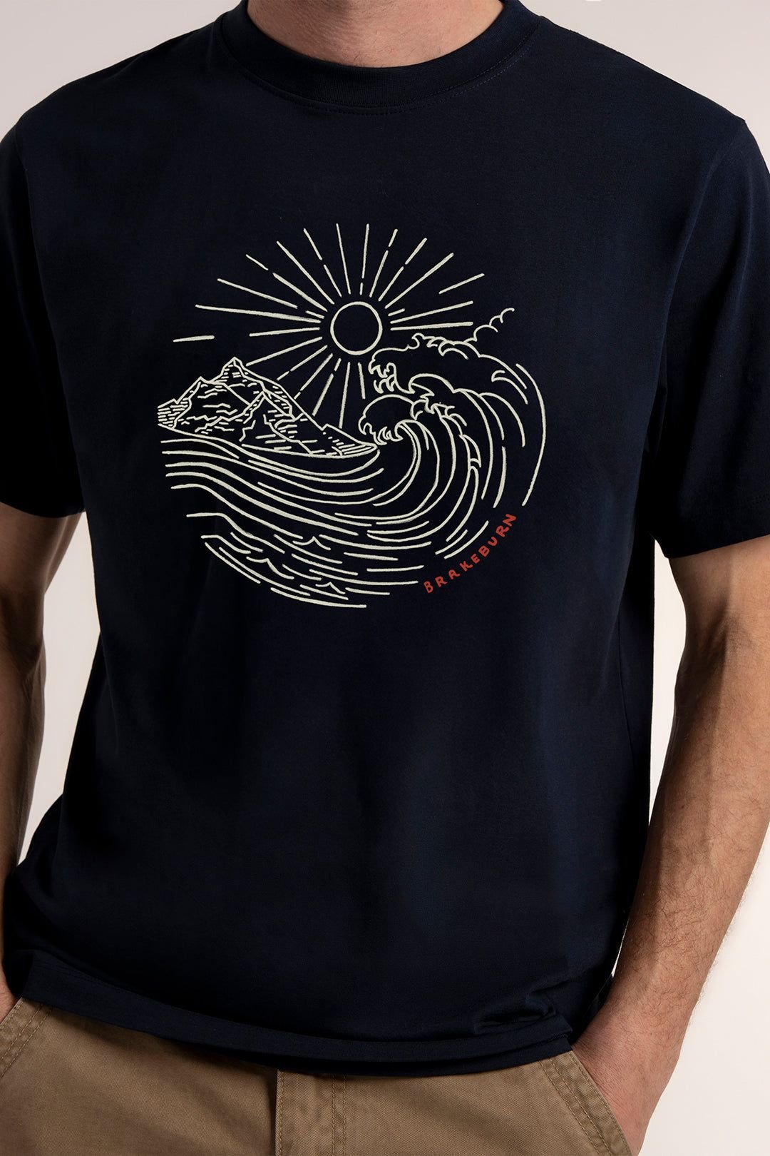 Brakeburn Brakeburn Men's RADSTOCK T-SHIRT in Navy - 3