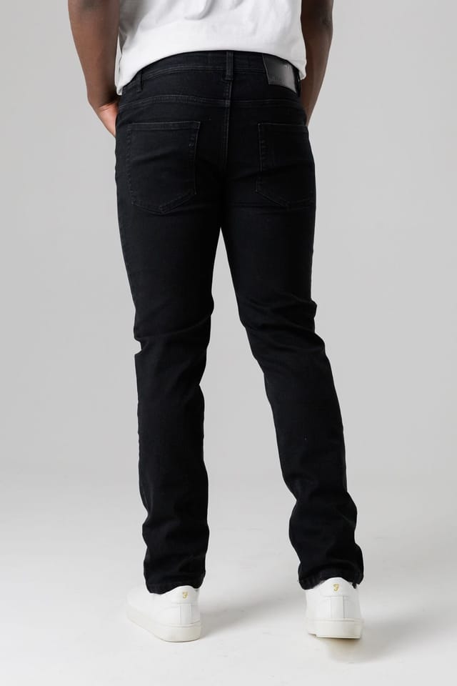 Tokyo Laundry Tokyo Laundry Men's Straight Fit Cotton Blend Jeans in Black - 2