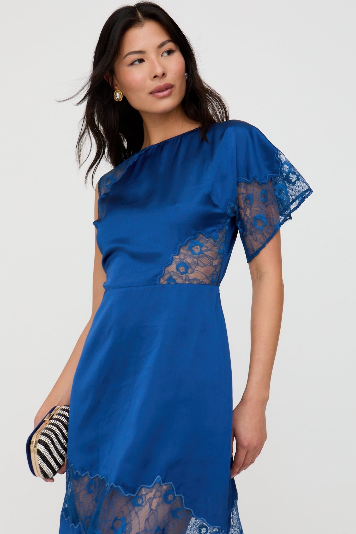 Lily and Lionel Lily and Lionel Women's Selma Lace Insert Maxi Dress In Blue - 2