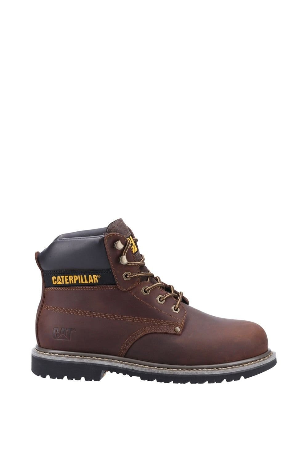 Caterpillar Caterpillar Men's 'Powerplant S3' Leather Safety Boots in Brown - 4