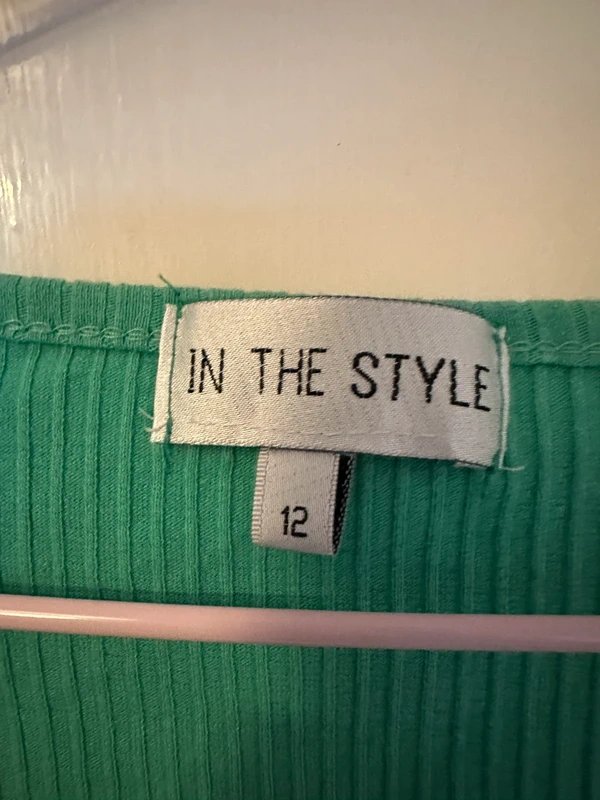 ASOS Green Ribbed Bodysuit Size 12 - 1