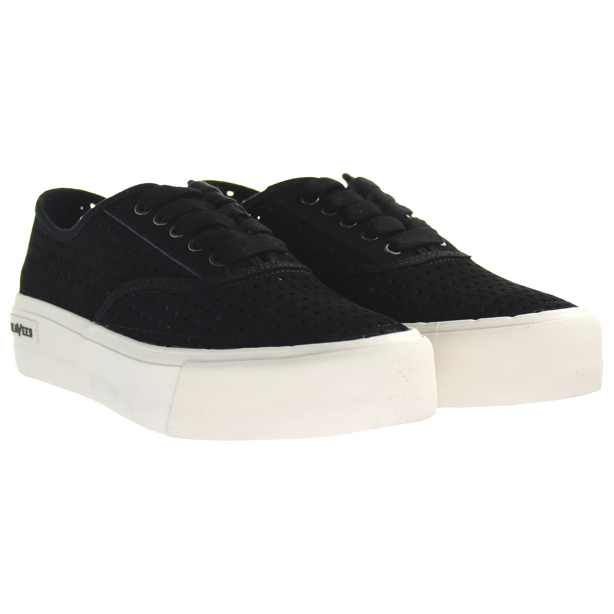 Seavees Seavees Women's Legend Sneaker Platform Portal Lace-Up Black Nubuck Leather Trainers - 2