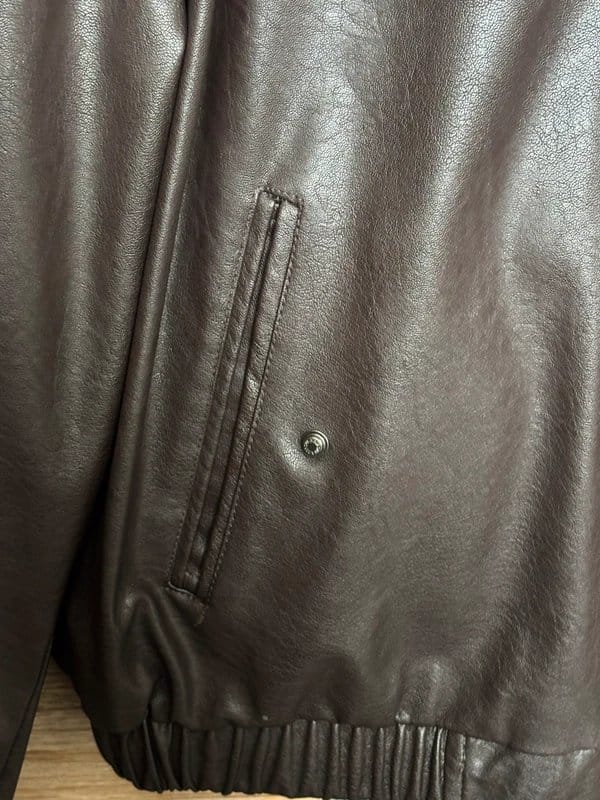 Bershka Brown Oversized Leather Jacket