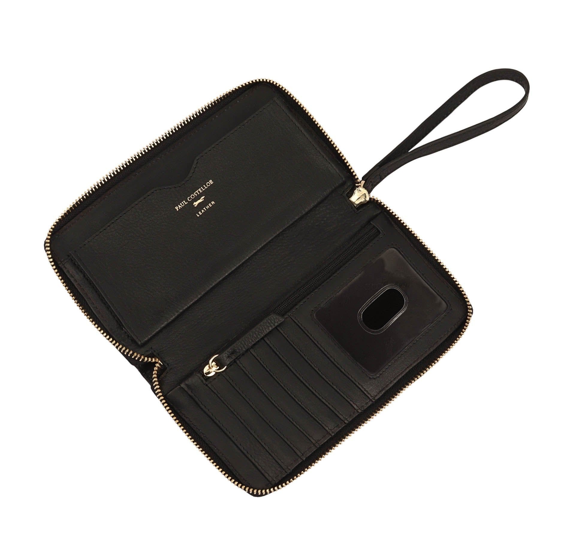 Paul Costelloe Paul Costelloe Women's Tansy Leather Travel Purse in Black - 4