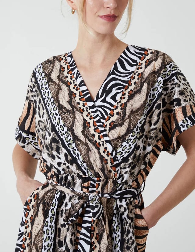 Blue Vanilla Multi Stripe Animal Jumpsuit - 2