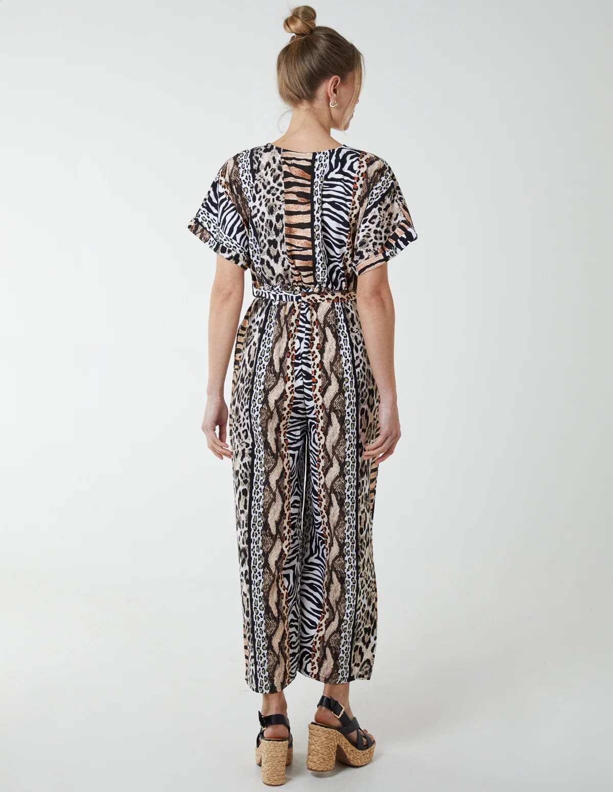 Blue Vanilla Multi Stripe Animal Jumpsuit - 4