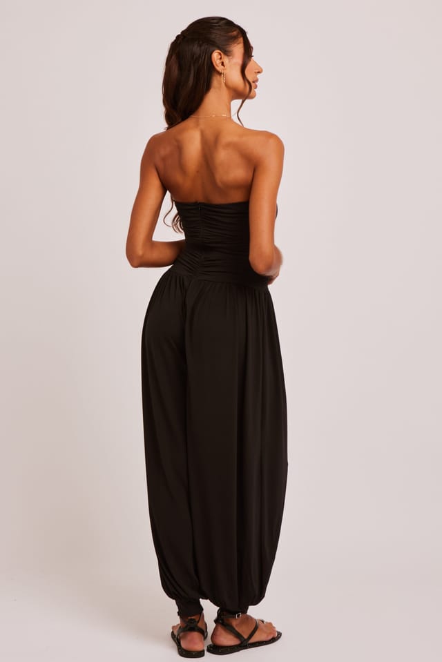 Jaded Rose Jaded Rose Women's Jump Black Strapless Balloon Leg Jumpsuit - 3