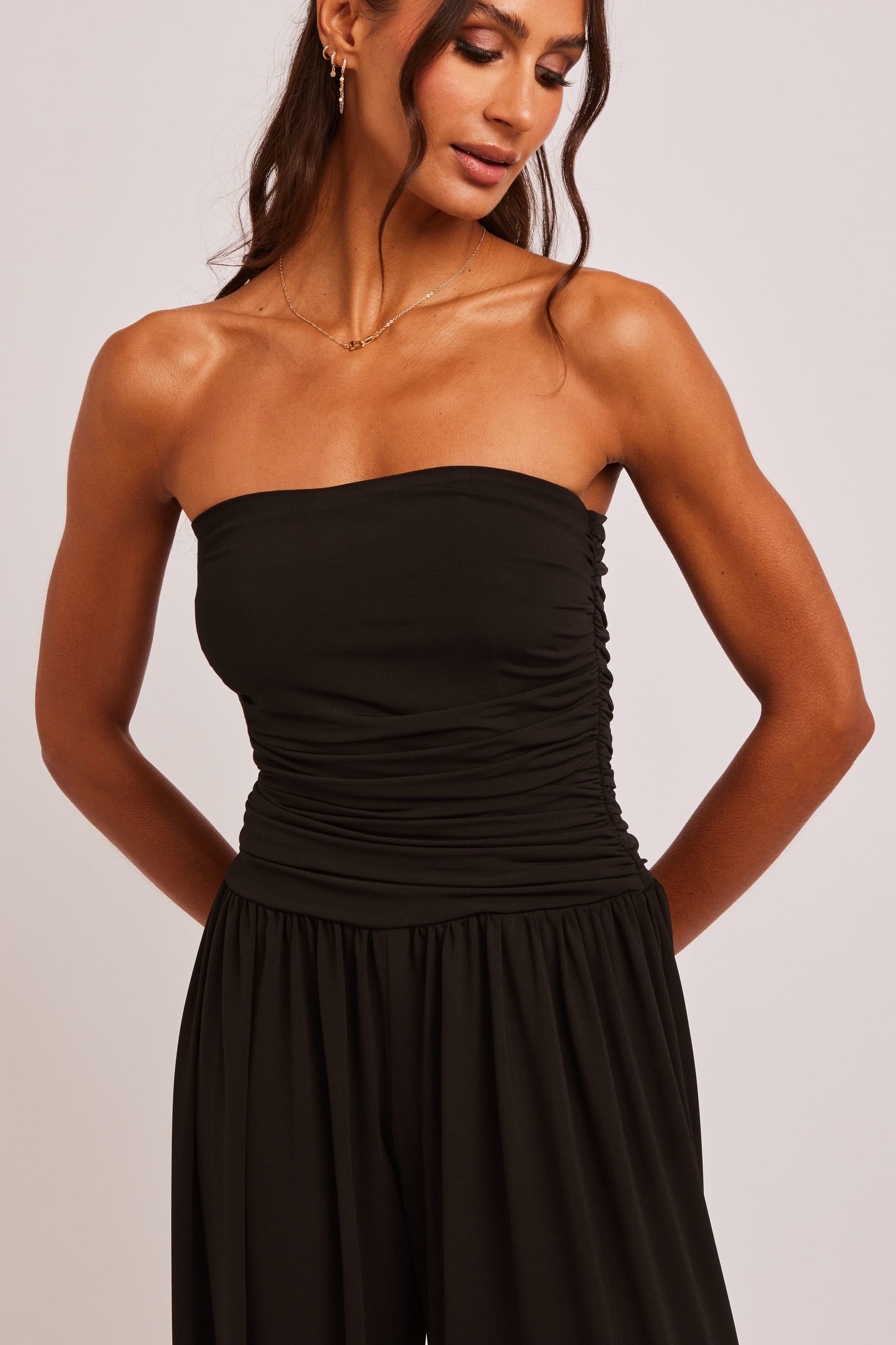 Jaded Rose Jaded Rose Women's Jump Black Strapless Balloon Leg Jumpsuit - 4