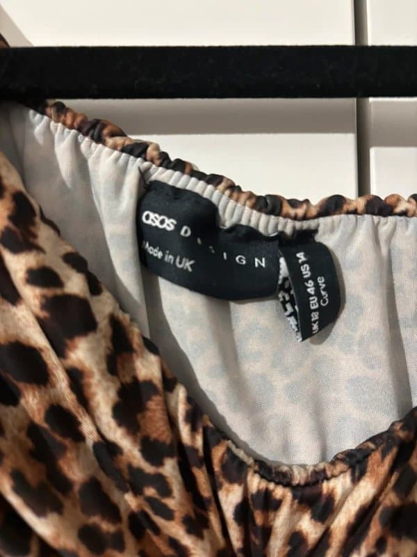 ASOS Design Off the shoulder leopard print top