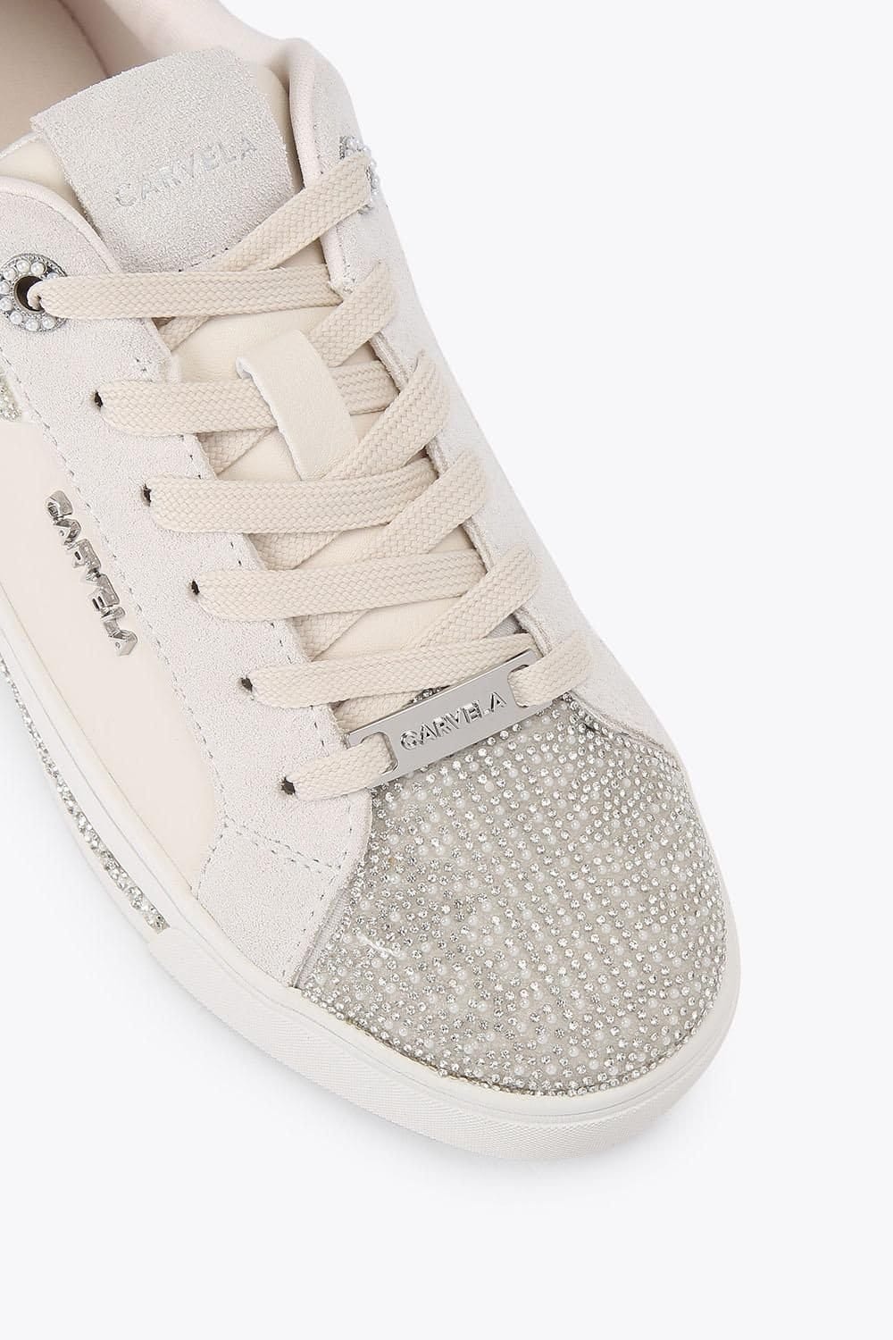Carvela Carvela Women's 'Daze Jewel Pearl' Trainers in White - 4