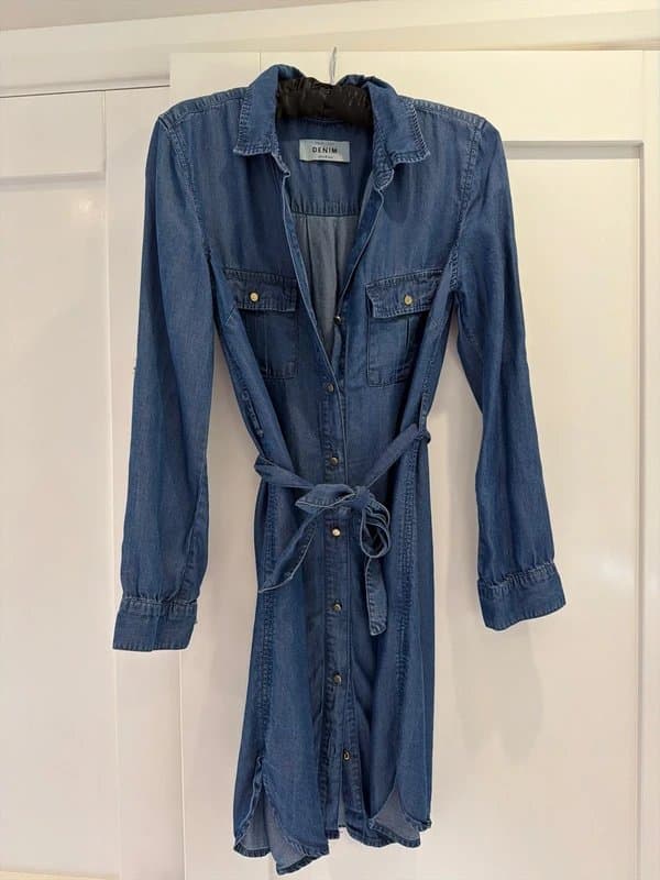 New Look New Look soft denim shirt dress UK small