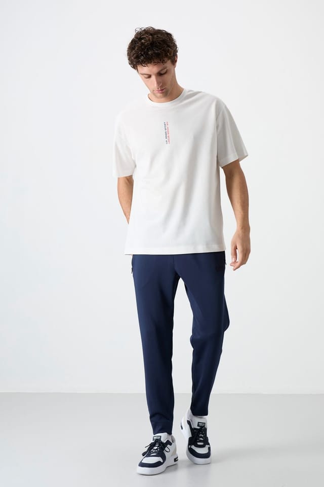 Tommy Life Tommy Life Men's Solid Jogger Sweatpants in Navy - 2
