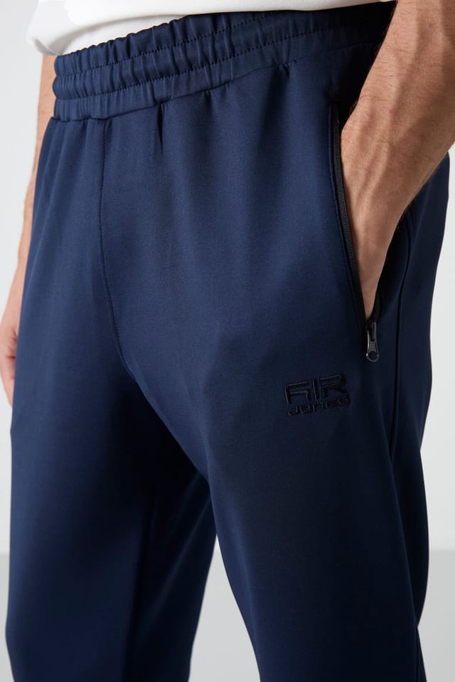 Tommy Life Tommy Life Men's Solid Jogger Sweatpants in Navy - 3