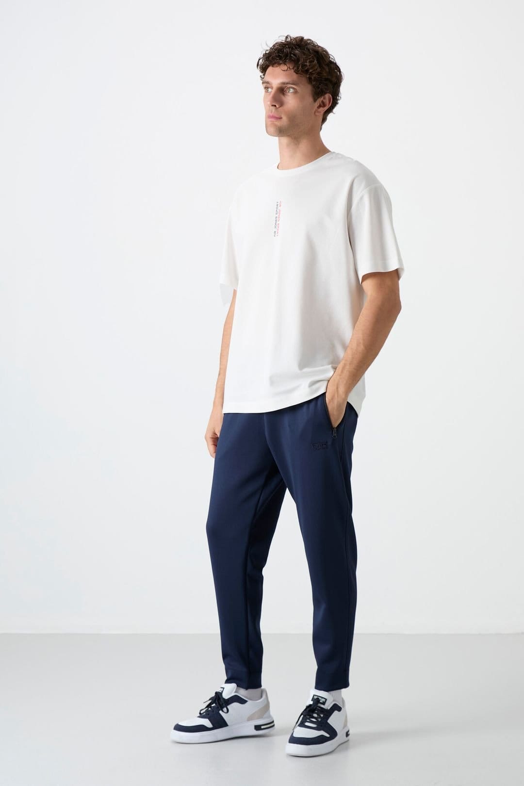 Tommy Life Tommy Life Men's Solid Jogger Sweatpants in Navy - 4