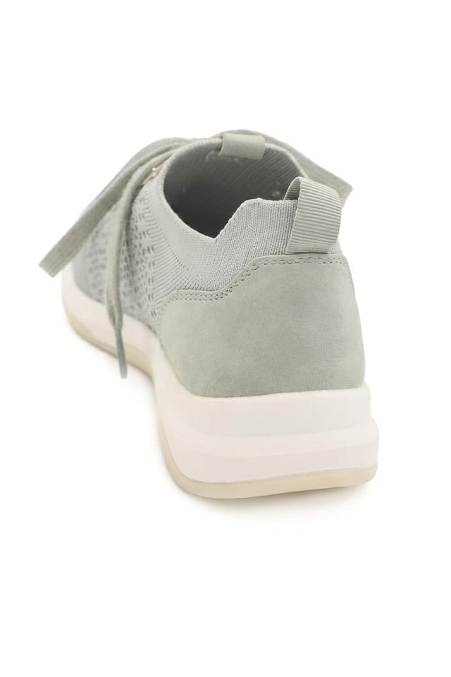 Pavers Pavers Women's Breathable Lace Up Sporty Trainers in Khaki - 3