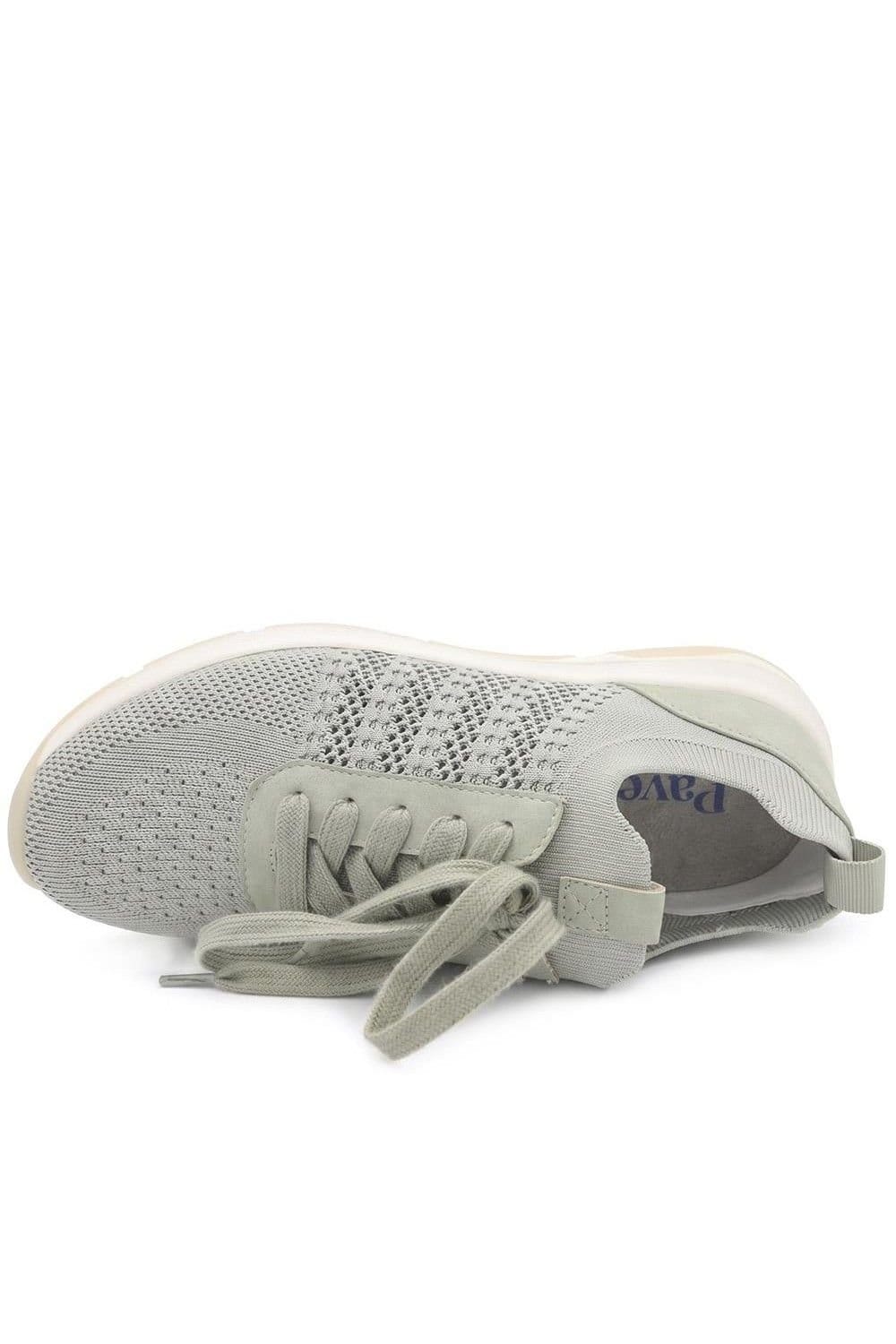 Pavers Pavers Women's Breathable Lace Up Sporty Trainers in Khaki - 4