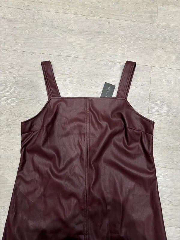 New Look Faux Leather Midi dress size 16