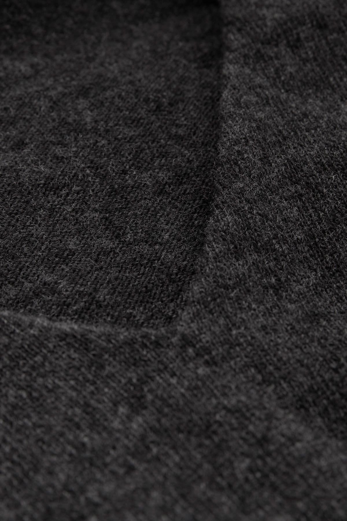 Celtic & Co Celtic & Co Women's Geelong Wool Slouch V-Neck Sweater in Dark Grey - 4