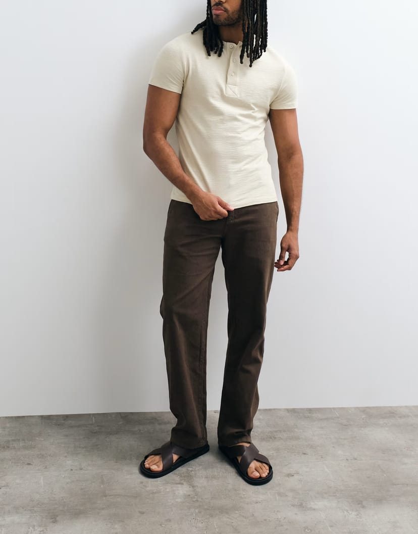 ASOS Mango relaxed trouser in brown - 1
