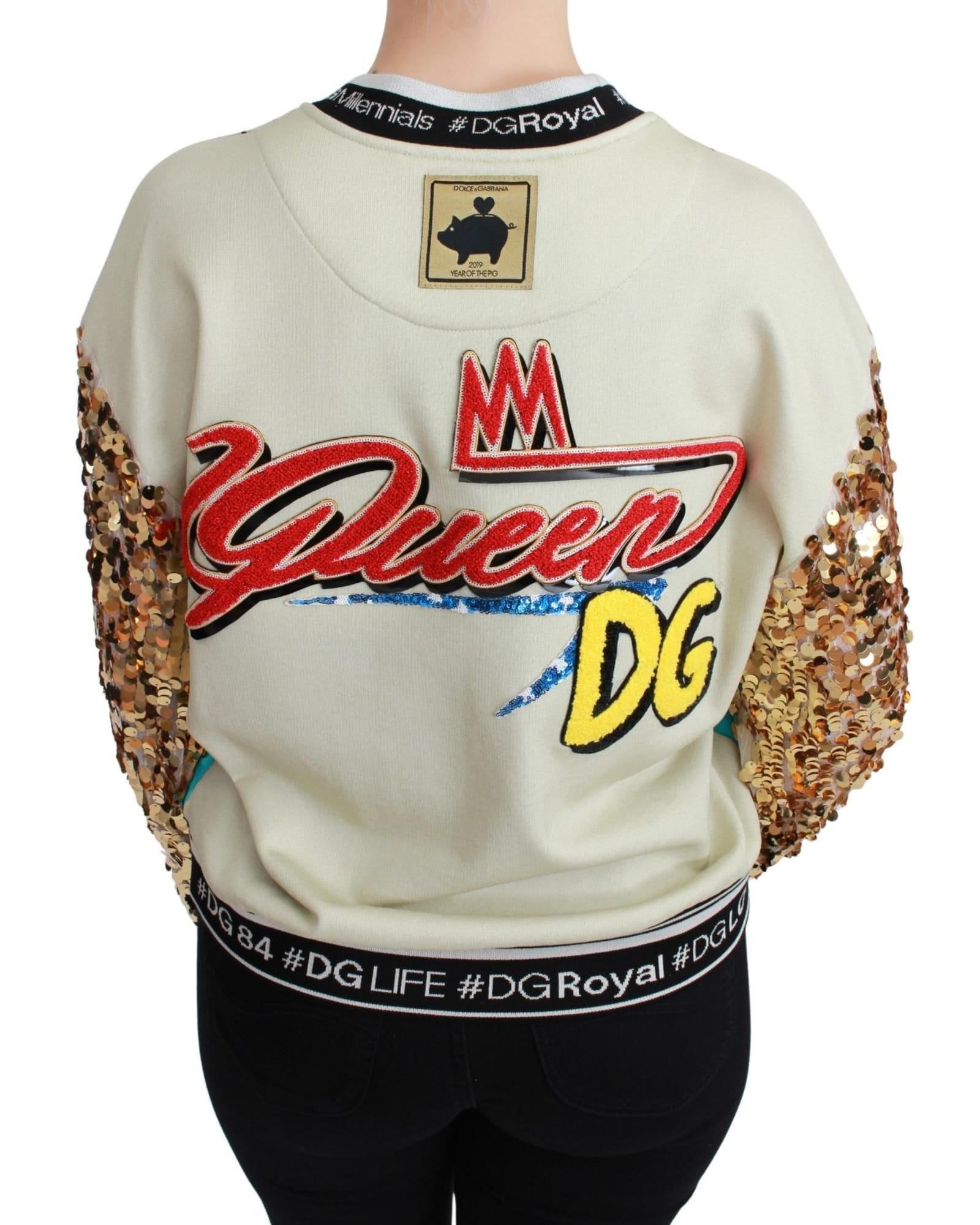 Dolce & Gabbana Dolce & Gabbana Women's Year of the Pig Sequined Top Sweater - 4