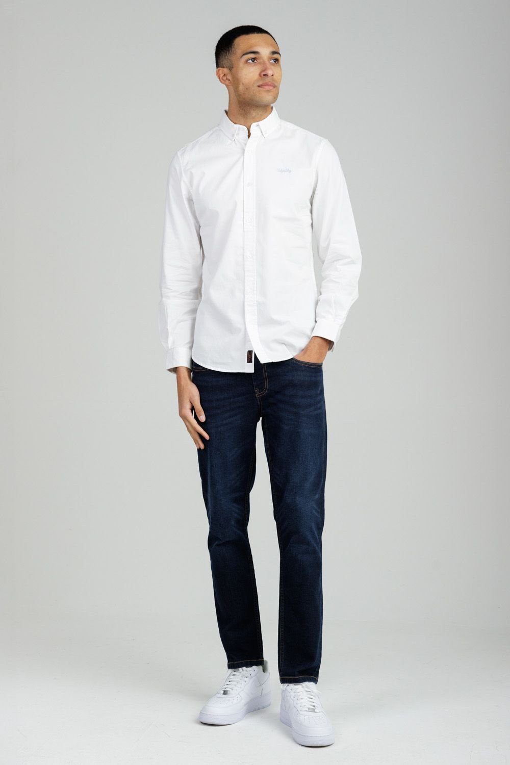 Tokyo Laundry Tokyo Laundry Men's Cotton Oxford Long Sleeve Shirt in White - 3