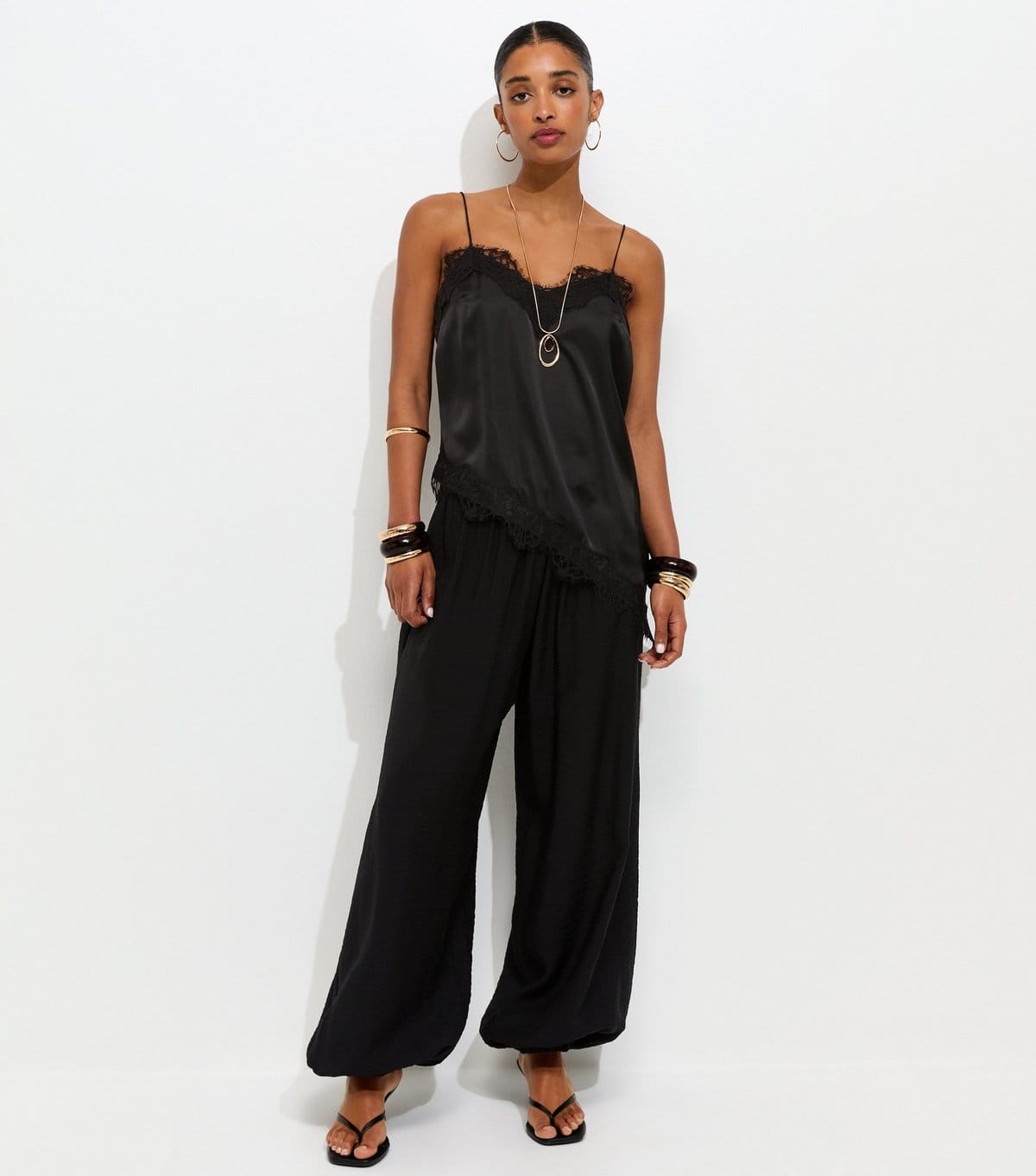 New Look Black Jersey Balloon Trousers