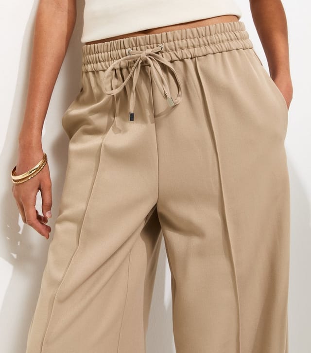 New Look Women's Camel Wide Leg Drawstring Trousers New Look - 2