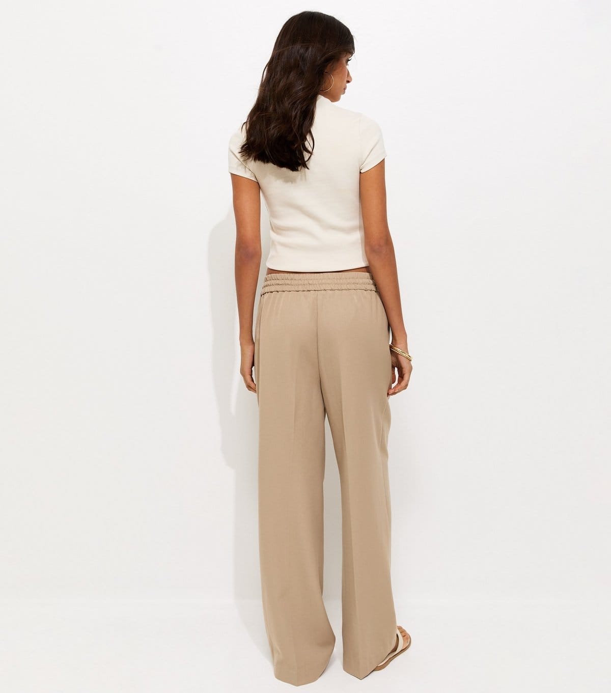 New Look Women's Camel Wide Leg Drawstring Trousers New Look - 4