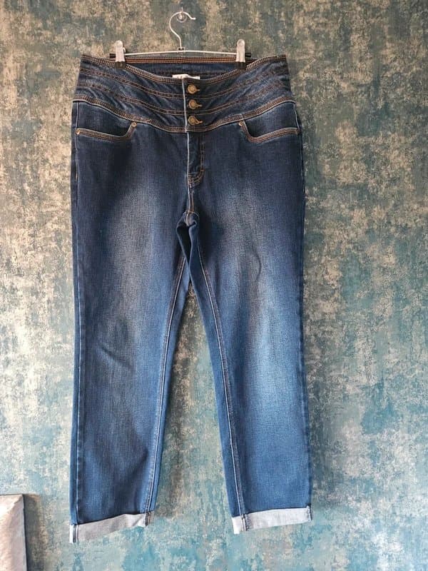 John Baner John Baner High-Waisted "Tummy Control" Jeans - Dark Wash Size 18