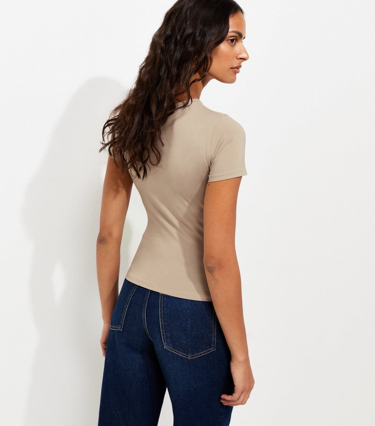 New Look Women's Mink Jersey Longline Crew Neck T-Shirt New Look - 4