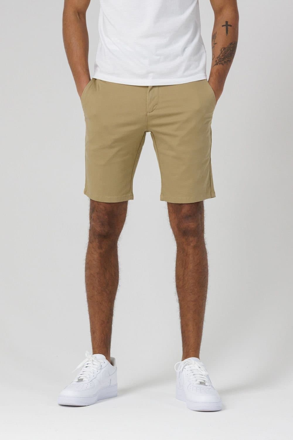 Monkee Genes Monkee Genes Beige Slim Fit Chino Shorts for Men
