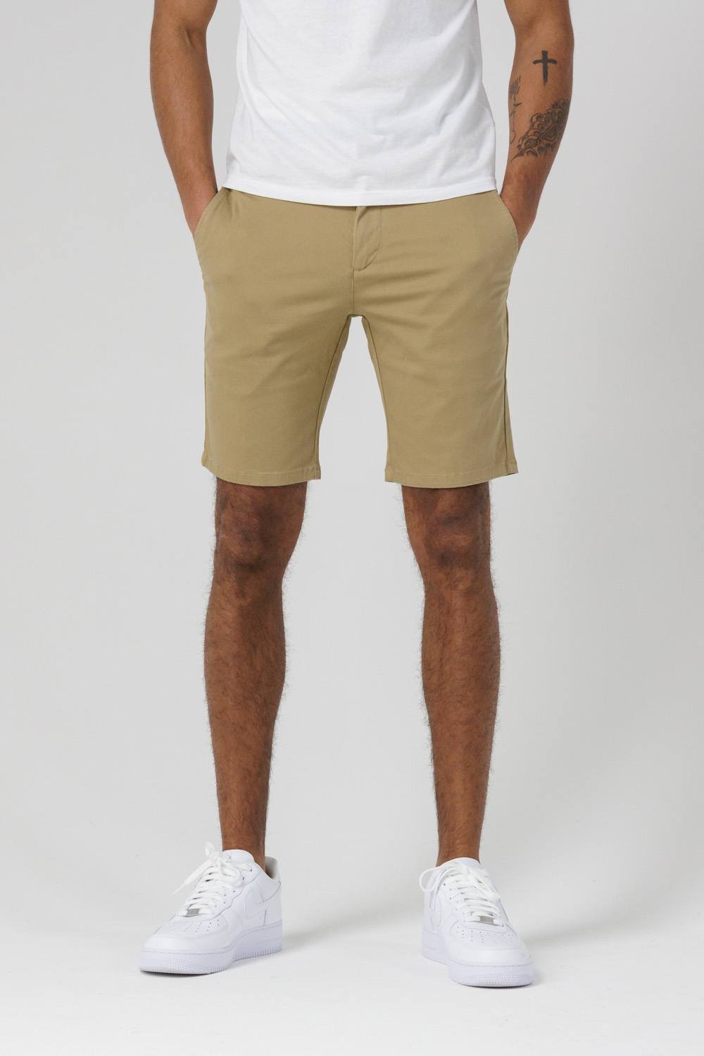 Monkee Genes Monkee Genes Men's Slim Fit Chino Shorts in Beige - 2