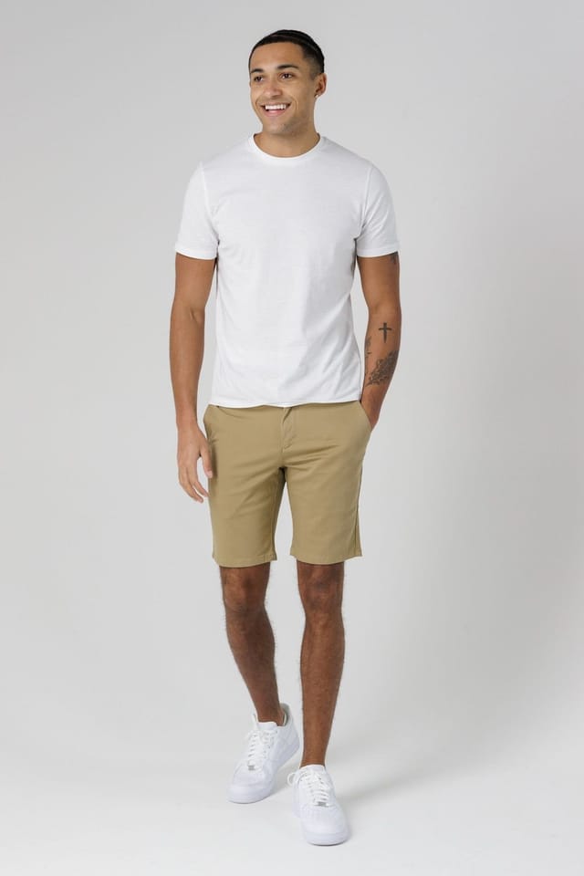 Monkee Genes Monkee Genes Men's Slim Fit Chino Shorts in Beige - 3