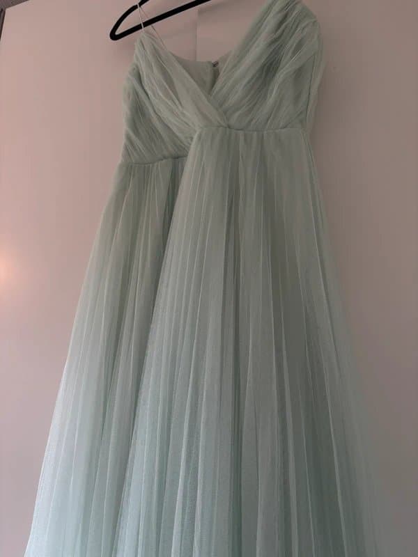 ASOS ASOS Bridesmaid Sage Mint Green Tulle Maxi Dress NWT Size 6