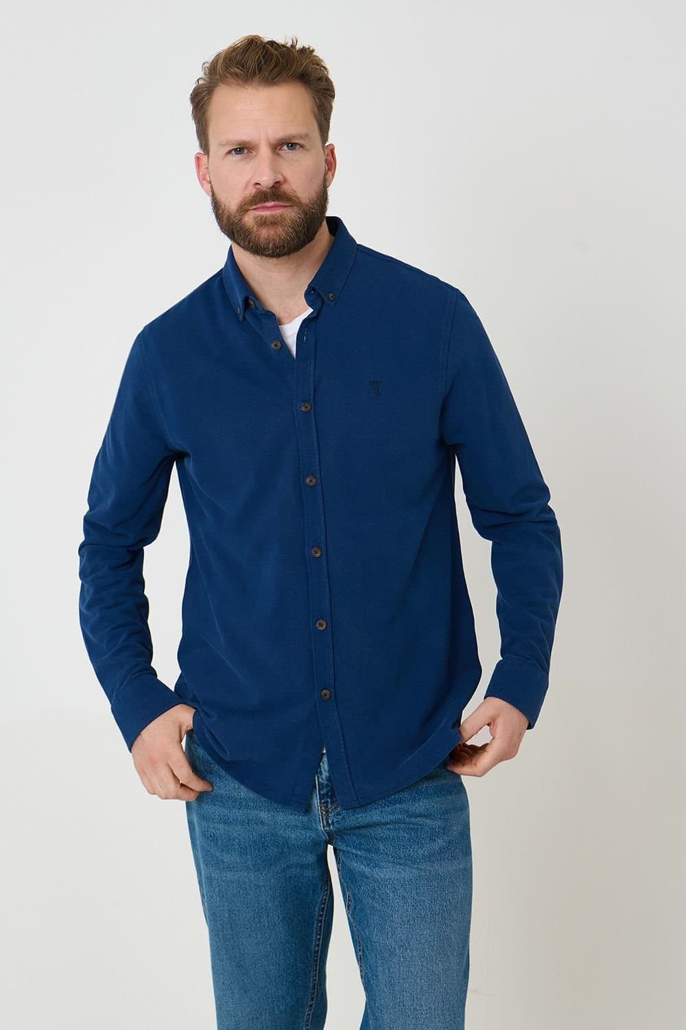 Saltwell Saltwell Indigo Cotton Long Sleeve Shirt for Men