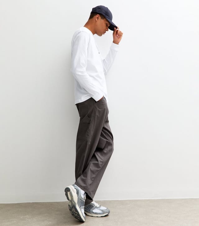 jack & jones Men's Grey Relaxed Cargo Trousers Jack & Jones New Look - 2