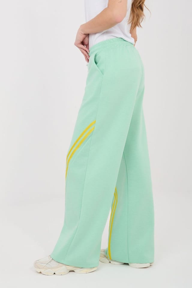 Love Lace Love Lace Women's Track Stripe Sweatpants Trousers in Green - 3