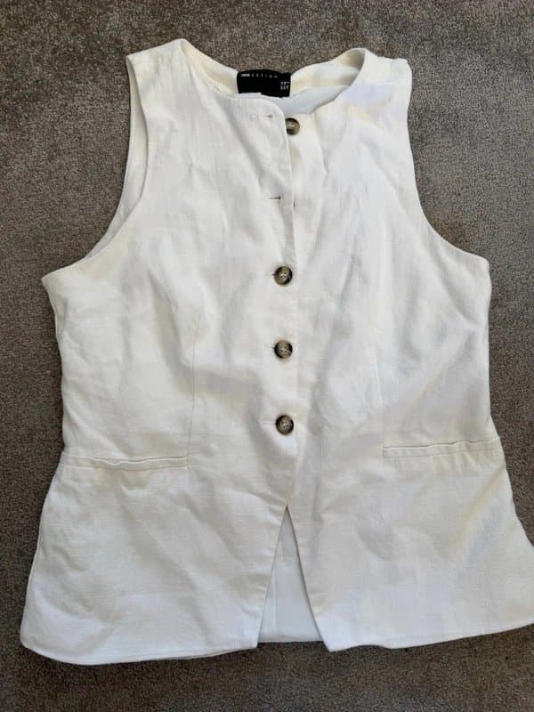 ASOS Design ASOS Design Cream Waistcoat Size 10
