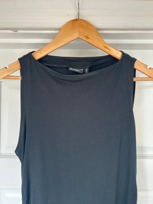 ASOS Asos Black Ruched Sides Maxi Dress