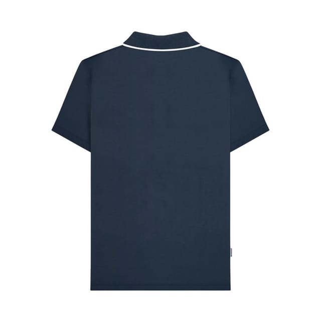 Lambretta Lambretta Men's Gingham Polo Shirt in Navy - 2