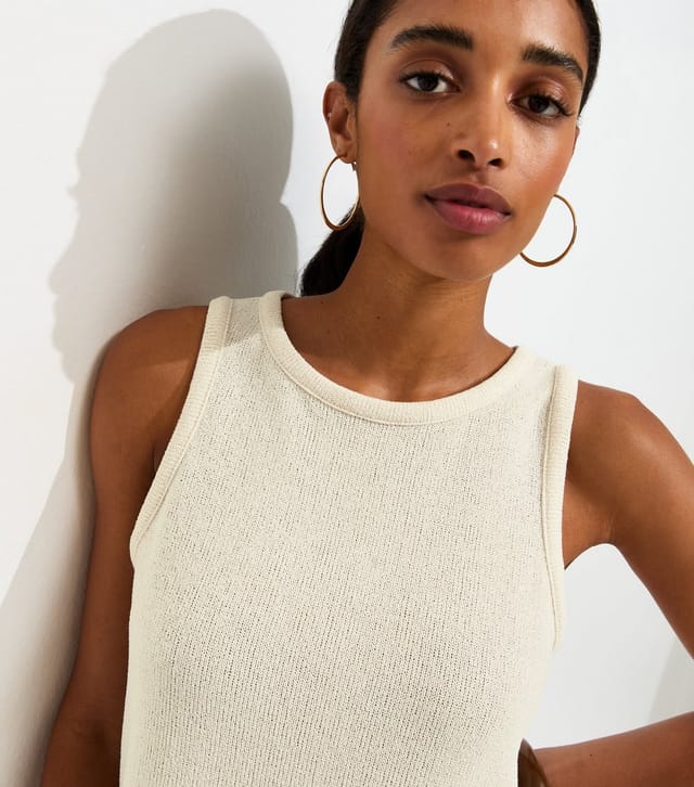 New Look Women's Cream Textured Soft Touch Vest Top New Look - 3