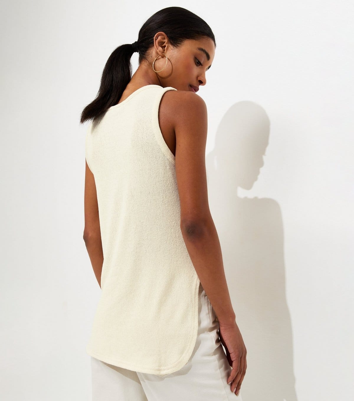 New Look Women's Cream Textured Soft Touch Vest Top New Look - 4